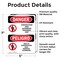 Signmission Construction Area Authorized Only Bilingual Danger Sign, Vinyl Decal, 5in W x 7in L, 2PK OS-2PACK-DS-D-57-VS-1095 - alternate 2